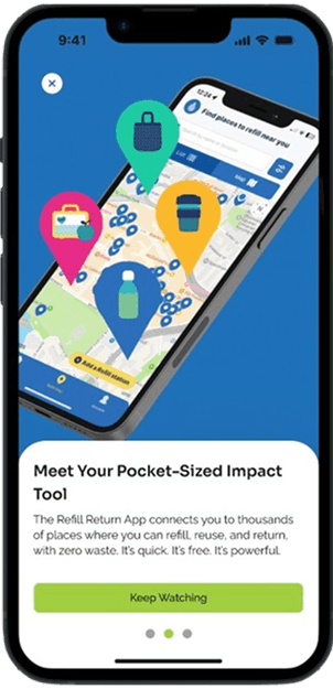 Image of the mobile app screen showing another sponsored ad